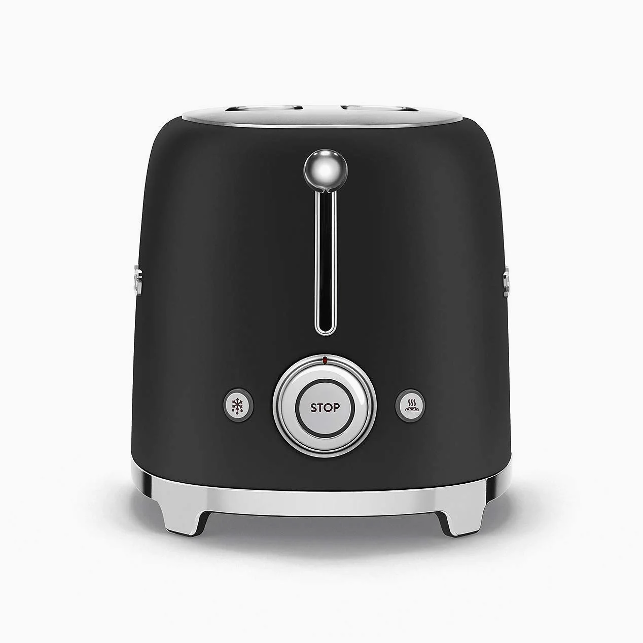 Smeg, Tostapane 2x2 TSF01BLMEU, 2 Scomparti da 36mm, 6 Livelli di Doratura, Funzione Riscaldamento, Scongelamento e Bagel, Espulsione Automatica del Pane, Cassetto Raccoglibriciole, 950W, Nero