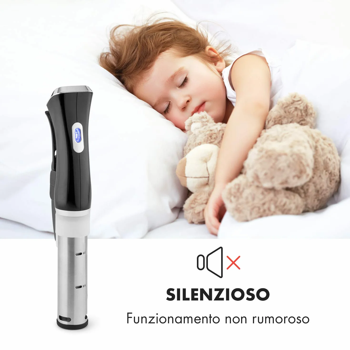 KLARSTEIN Quickstick Sous Vide Cooker 3D - Circolatore per Cottura Sous Vide, 1300W, 50-95 °C, Nero