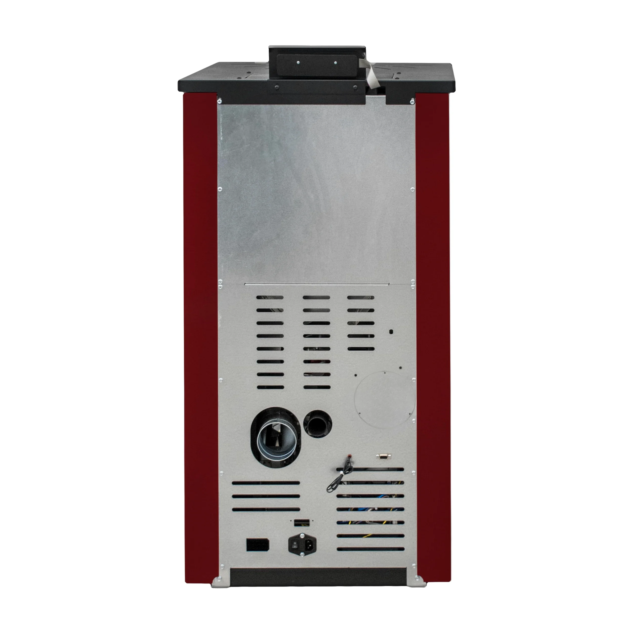 STUFE A PELLET ITALIA Canada 14 KW - Stufa ad Aria Ventilata Efficienza 89% Scalda 130m² Autonomia 15H Programmabile 5 Velocità e Potenze Garanzia 24 Mesi Rosso