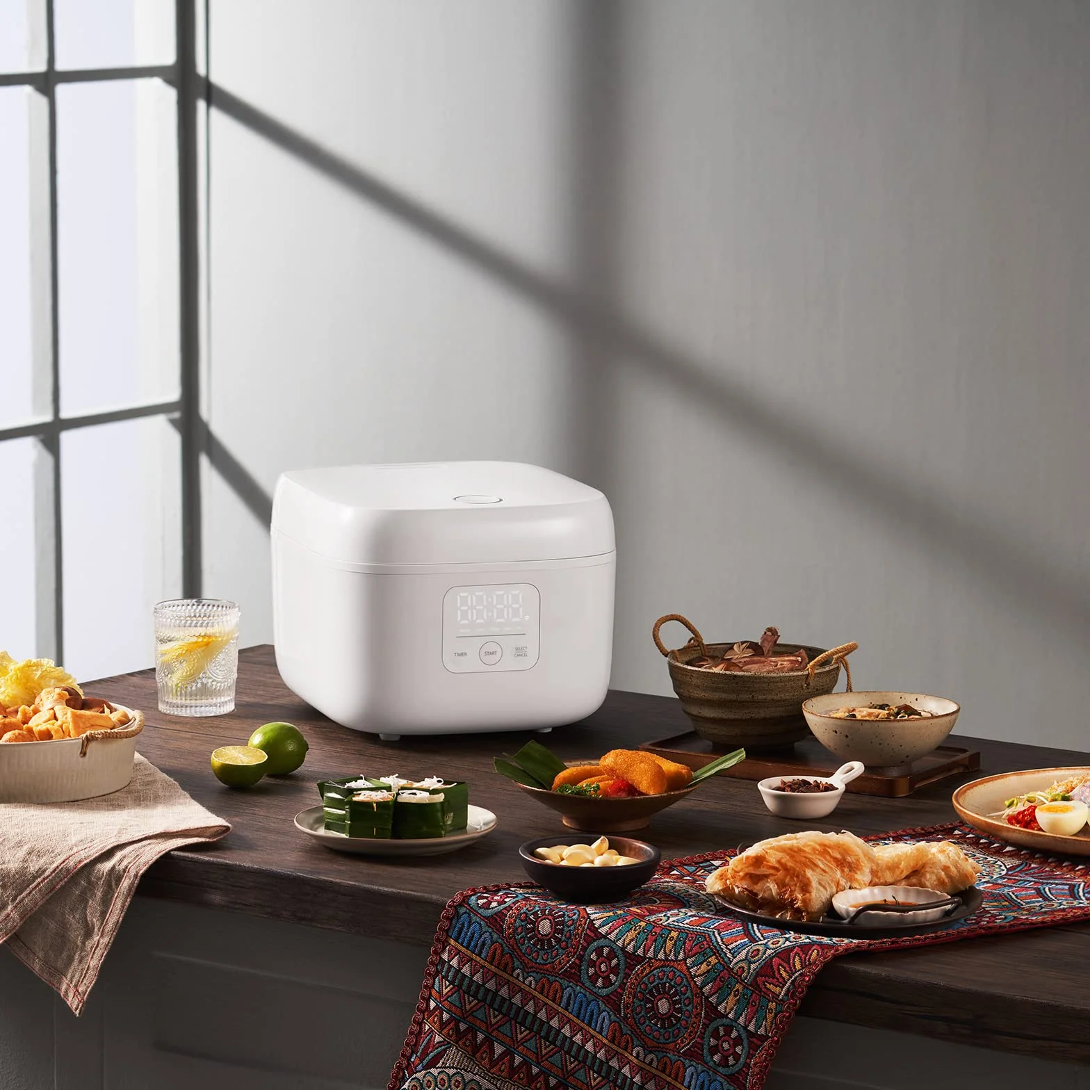 Joyami Smart Rice Cooker 0.8L 3.5 Tazze Interno antiaderente Mantenere caldo