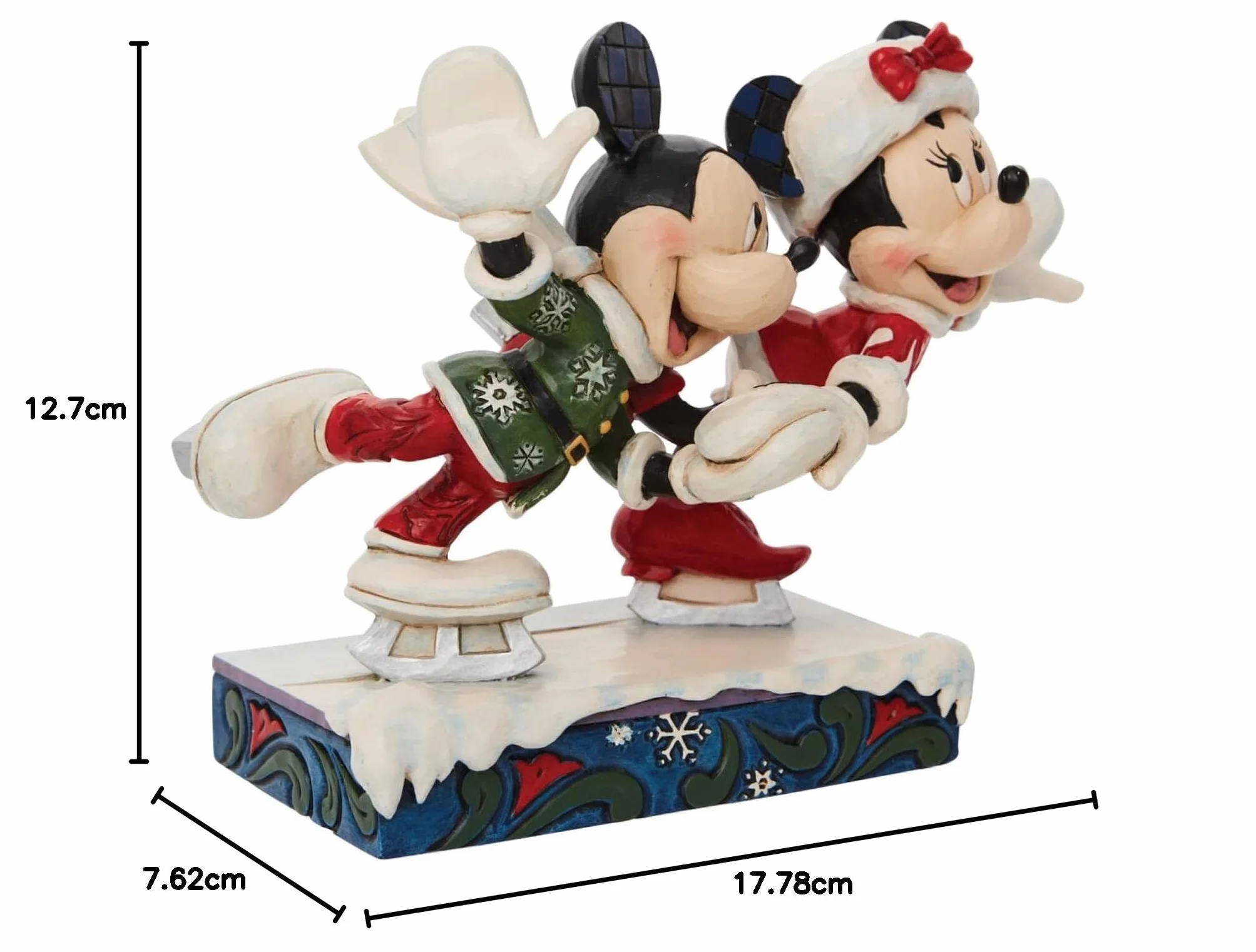 ENESCO Disney Minnie Topolino Pattinaggio su ghiaccio statuetta 12,7 cm