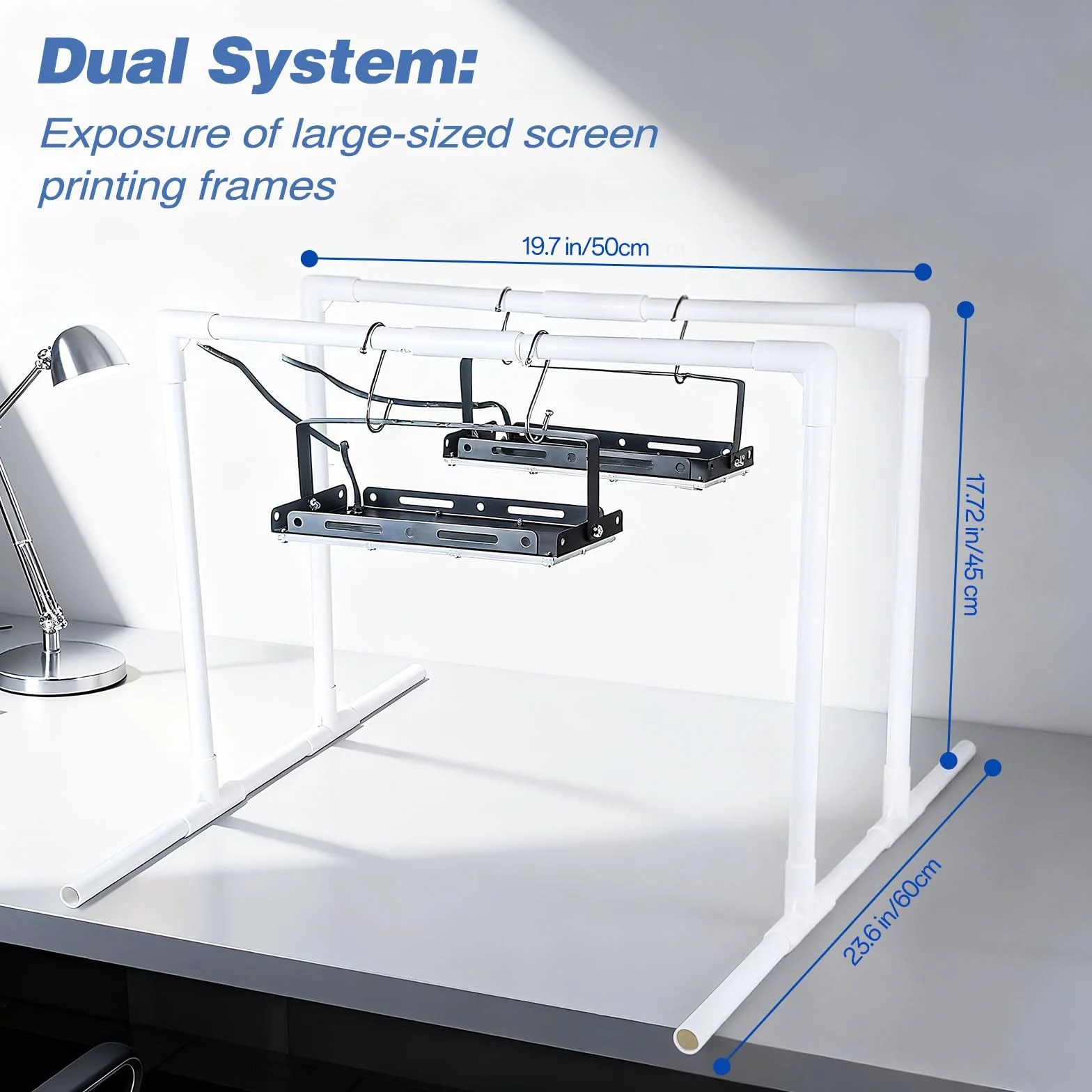 UV LED Lamp 50W 2pcs doppio supporto per serigrafia esposizione emulsione fotografica cianotipi