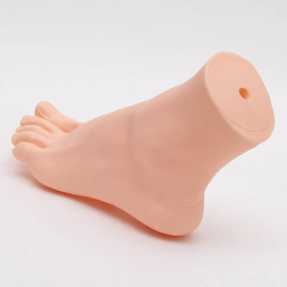 Piedi realistici in PVC per manichino maschile modello piede scala naturale insegnamento disegno pittura oreficeria destro uomo 24,5 cm