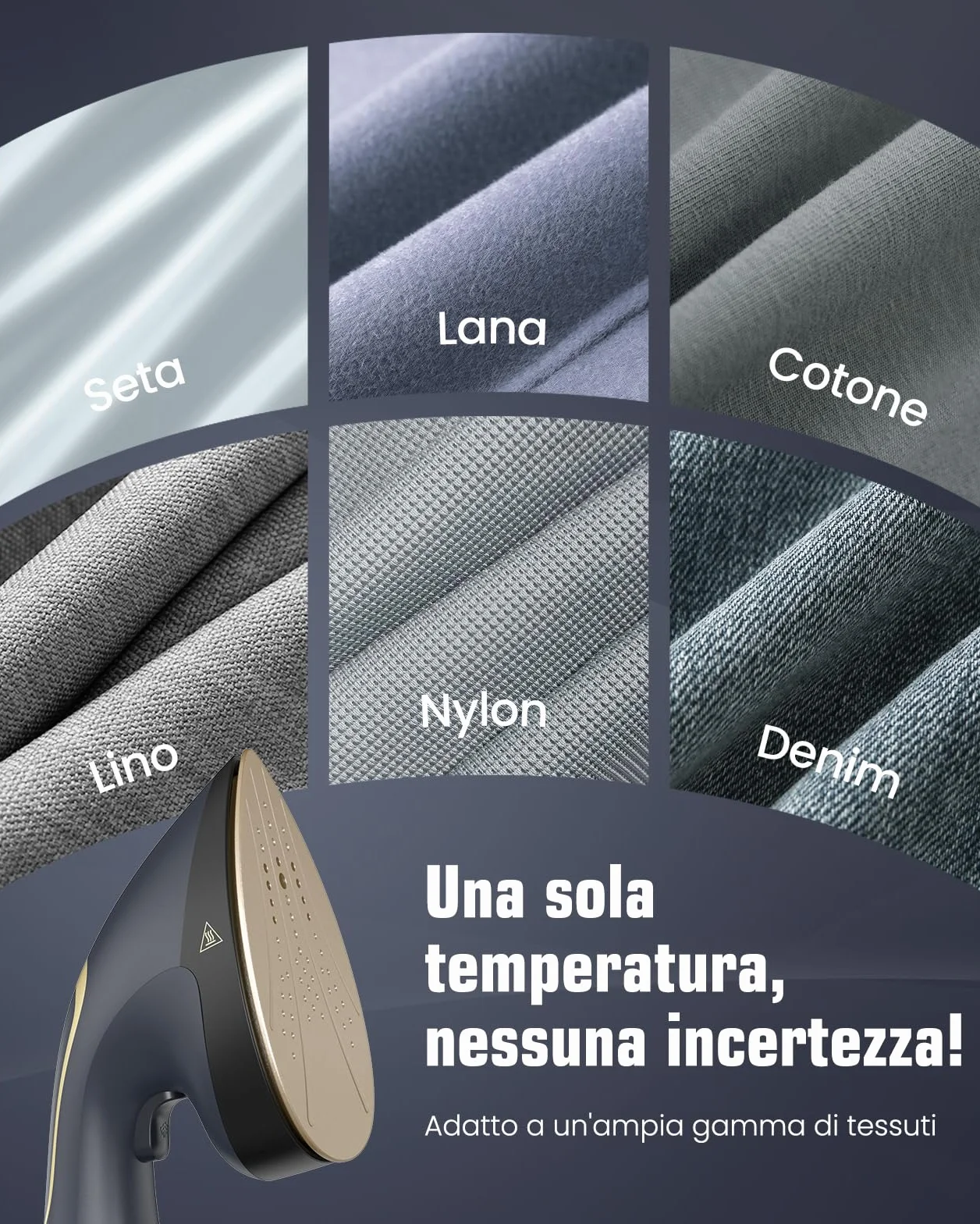 BEAUTURAL Ferro da Stiro Verticale a Vapore 2 in 1 per Abbigliamento, Portatile e Potente da 1500W con Vapore Istantaneo, Riscaldamento Rapido in 30 Secondi e Spegnimento Automatico (220-240V)