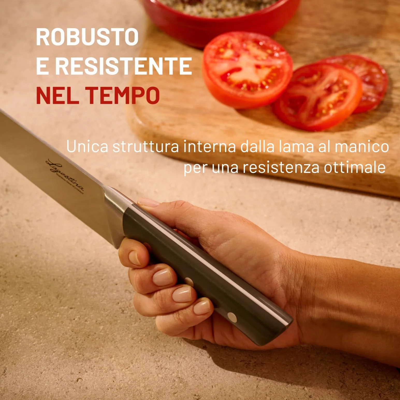 Lagostina Virtuoso Coltello da Chef 20cm Acciaio Inox Lama