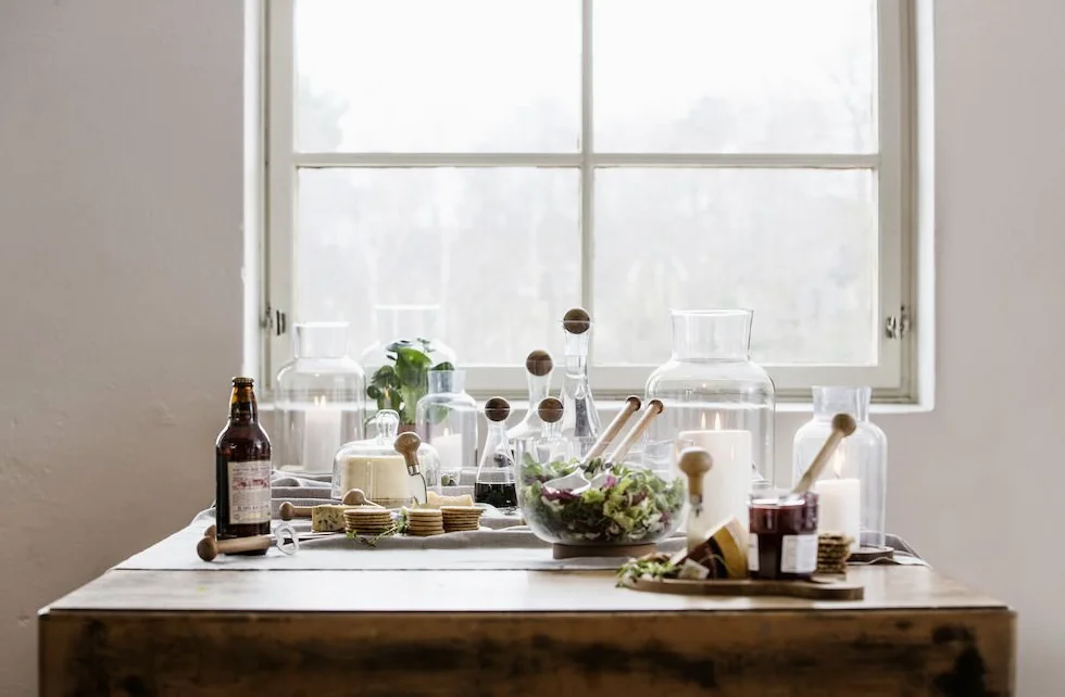 Sagaform - Set oliera e acetiera con Tappi in Quercia, Confezione da 2, Transparent, Oak Stopper