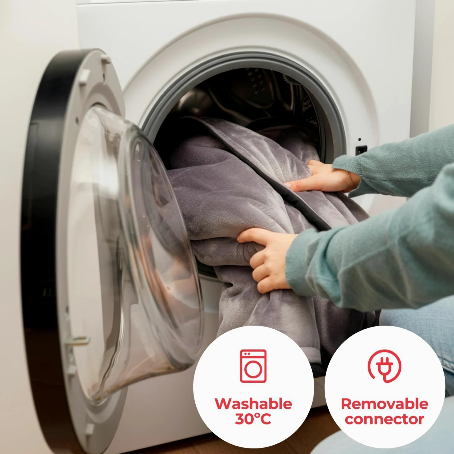 Solac - Coperta elettrica termica digitale 150W | 10 livelli di calore | Timer 9h | Autospegnimento | Lavabile in lavatrice | Morbida flanella 120x160 cm | Protezione surriscaldamento