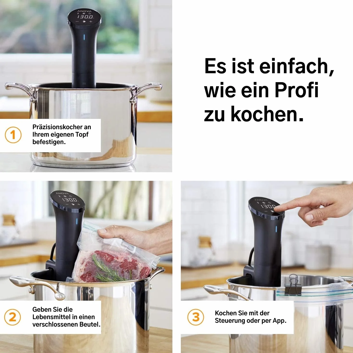 Anova Precision Cooker Nano 2.0 WiFi Bluetooth 100W Czarny