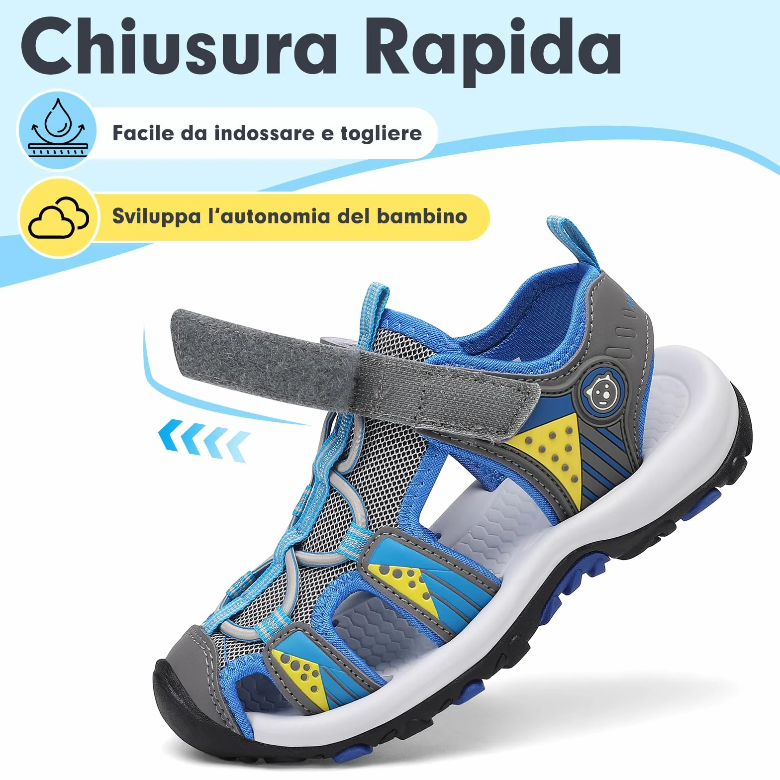Mishansha Sandali Sportivi Estivi Bambino Trekking Traspirante 24-39 EU
