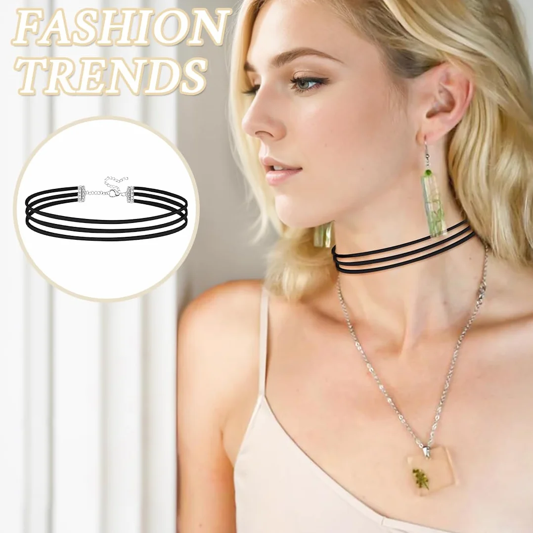 JEYORZY Gotico Collare 8 PCS Girocollo Collane Set Moda in Velluto Elasticizzato Chocker Vintage Regolabile
