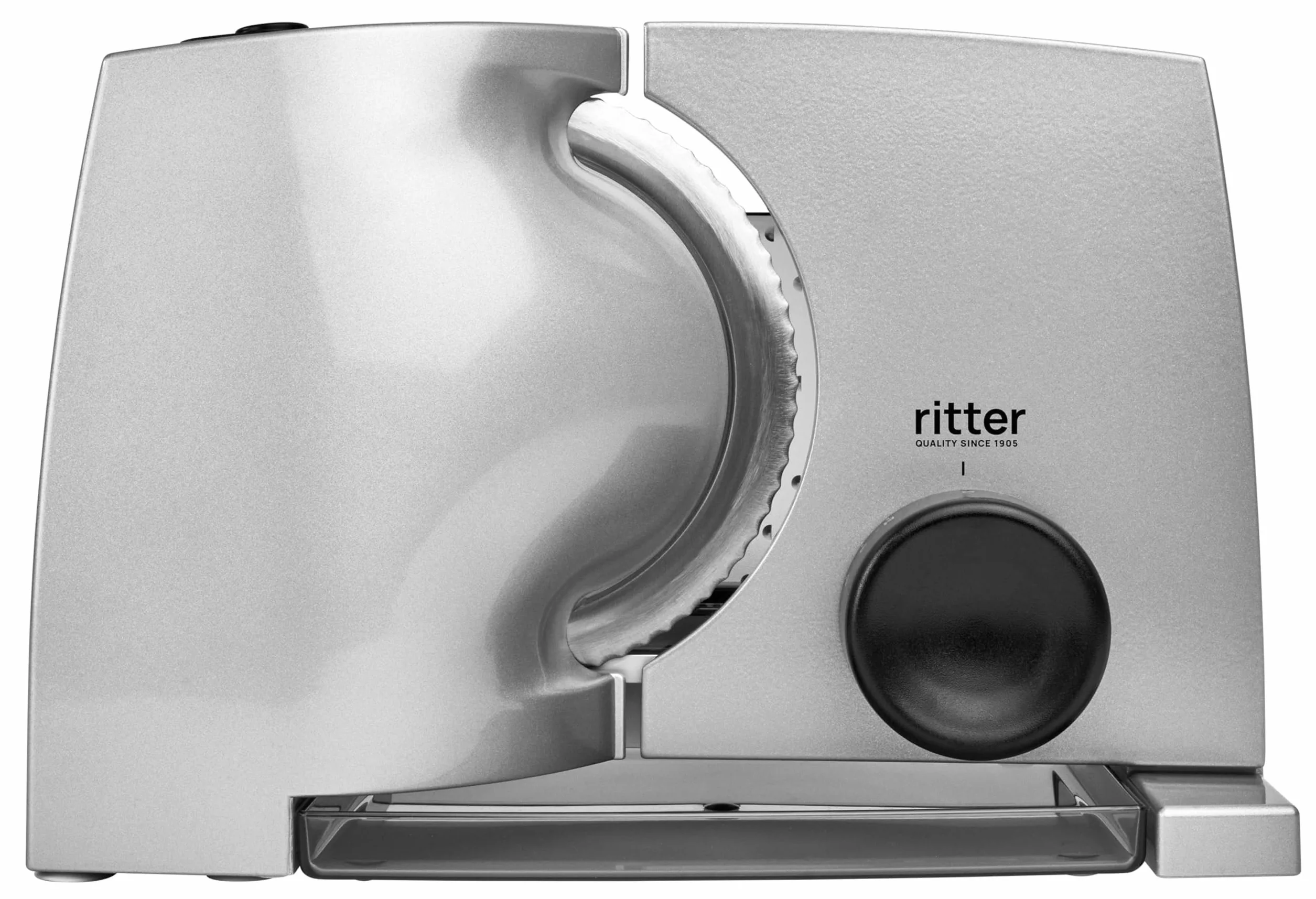 Ritter Compact 1 Affettatrice Elettrica con Motore Eco, 65 W, Metallico, Griggio
