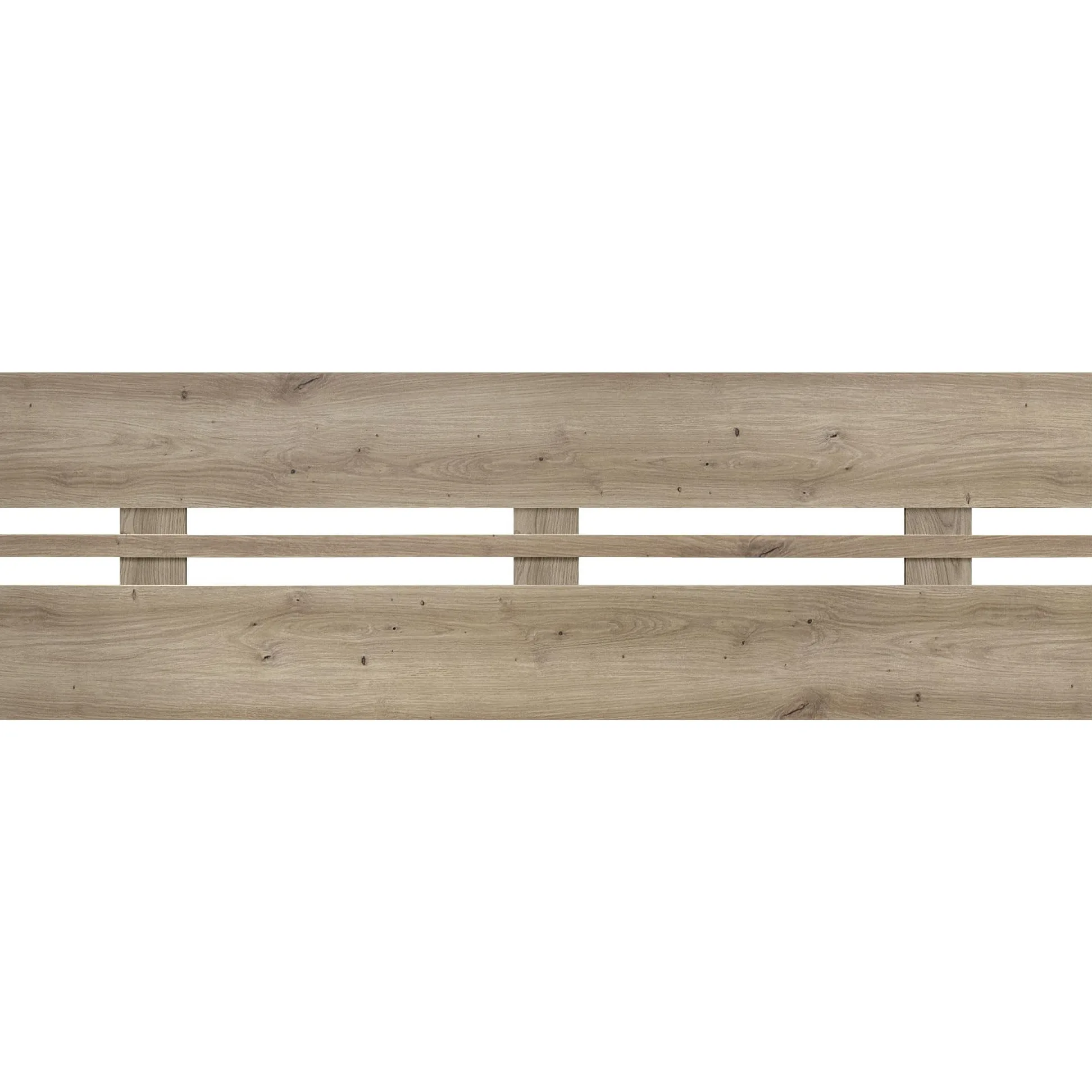 DHOME Testiera in Legno Riciclato MDF Orizzontale Larga per Letto con Pallet Ferramenta Inclusa (160x46 Orizzontale Larga, Rovere)