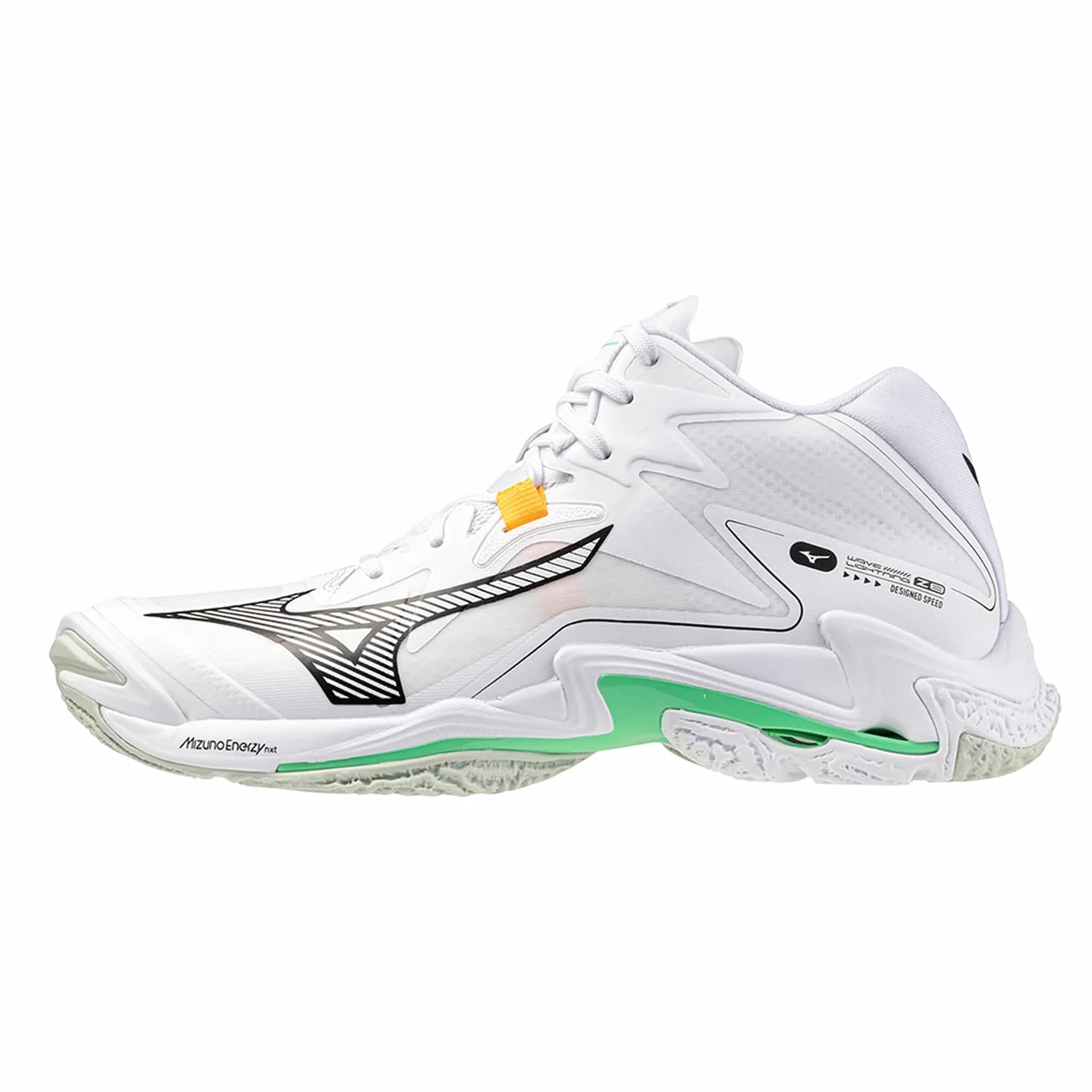 Mizuno Wave Lightning Z8 Mid, Scarpe da Pallavolo Professionali, White/Black/Frozen Emerald