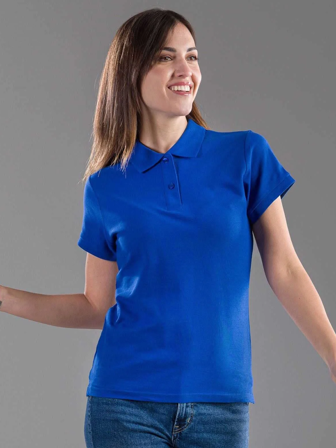 CHEMAGLIETTE! Polo Donna Manica Corta - Maglia Abbigliamento da Lavoro, T Shirt 100% Cotone Piquet