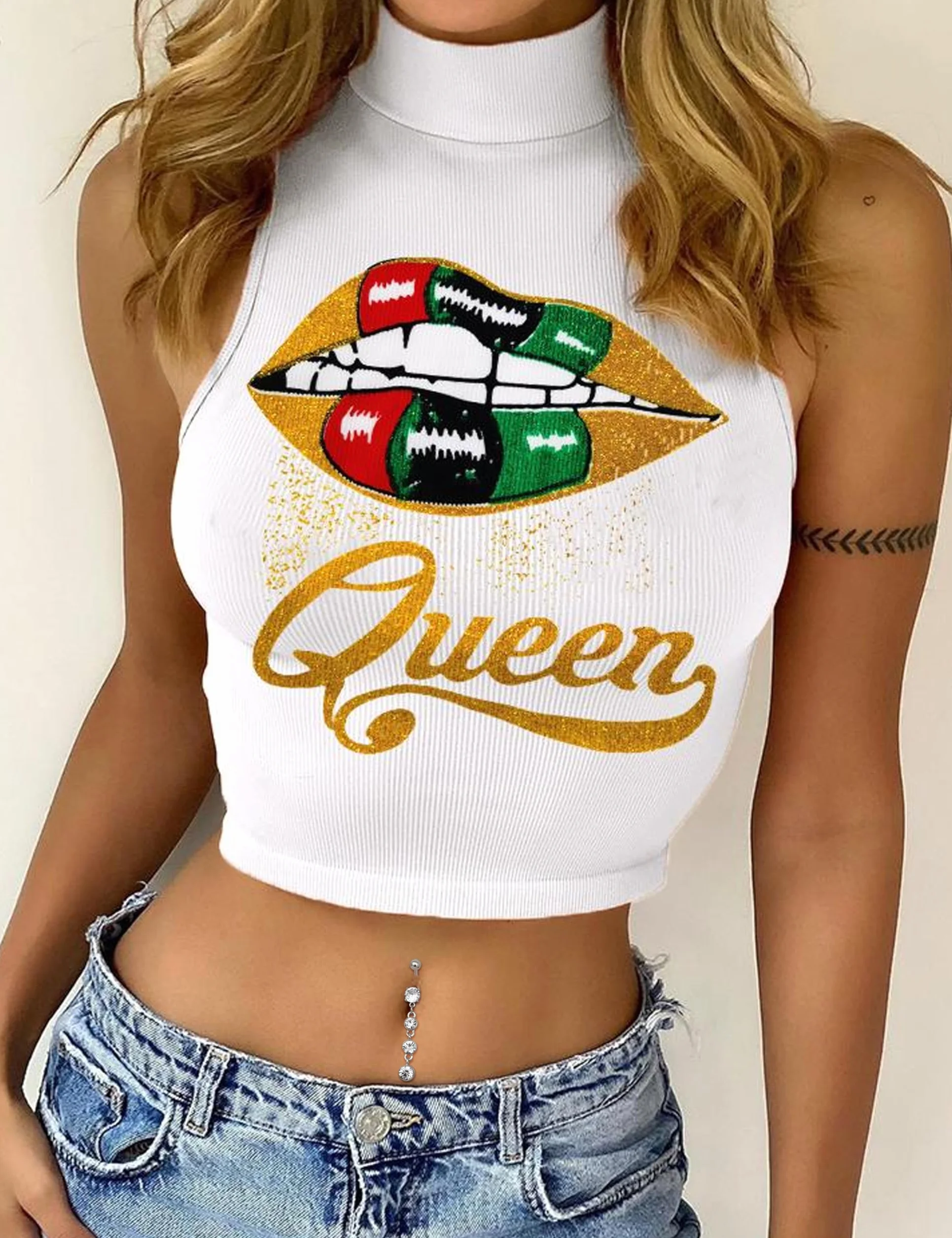 YADOCA 14G 9 Pezzi Piercing Ombelico Acciaio Chirurgico Argento Oro CZ Anello