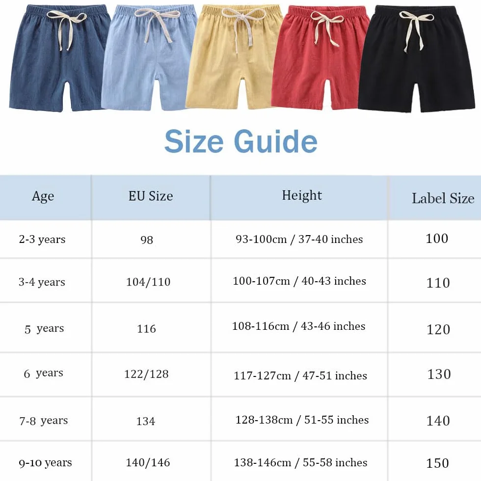 FedMois Pantaloncini Cotone Bambini Ragazzi, Confezione da 4