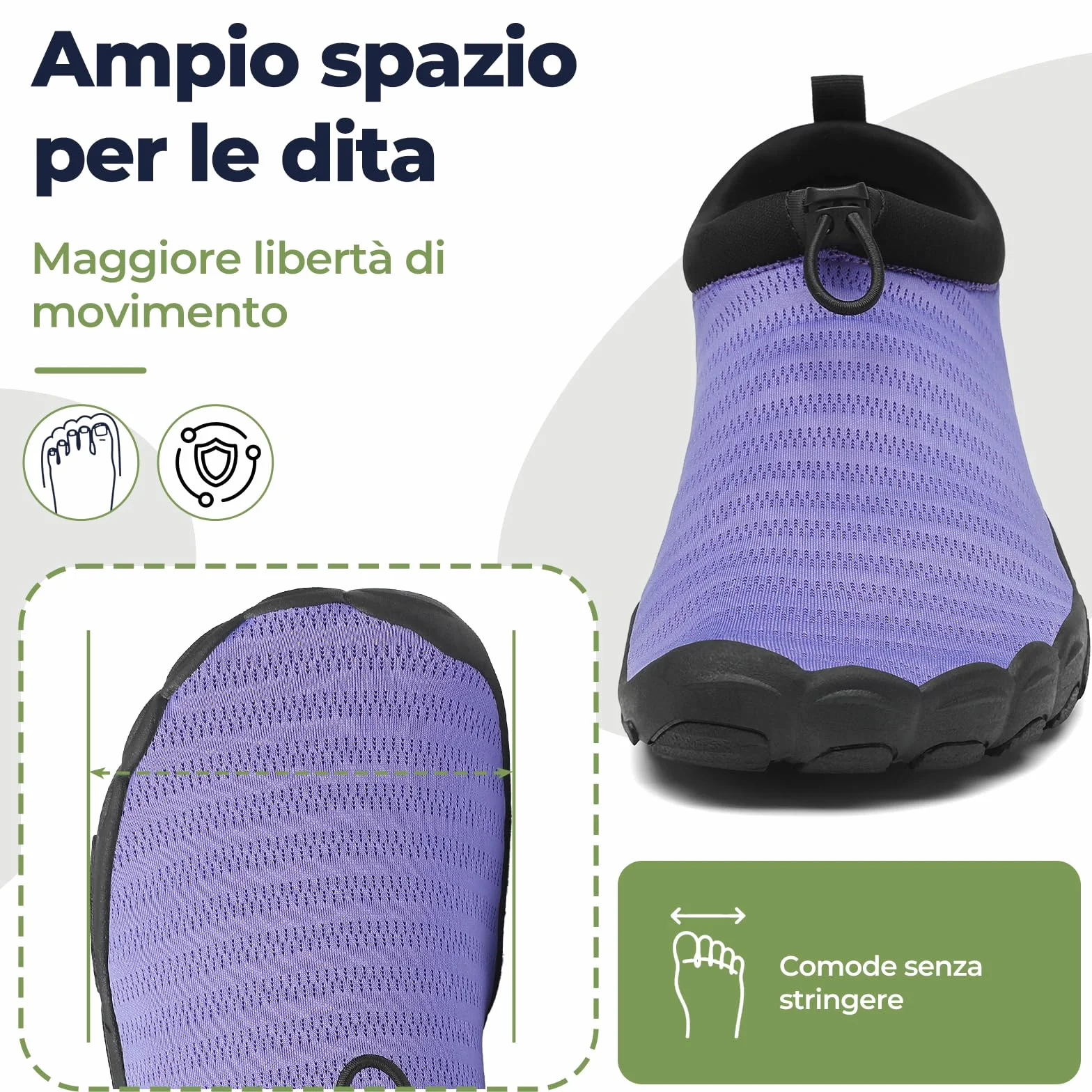 Mishansha Scarpe da Scoglio Asciugatura Rapida 13 Fori di Drenaggio Uomo Donna 36-46