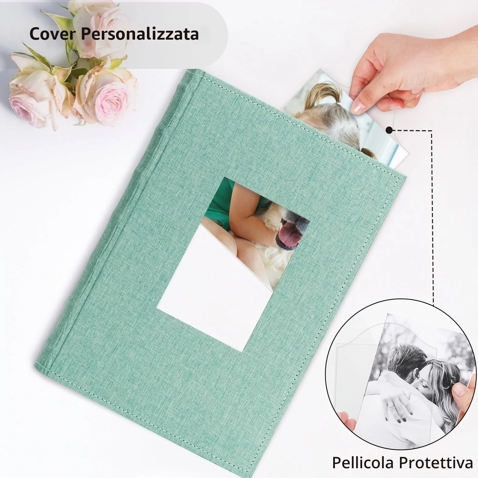 Vienrose Album Foto 10x15 cm 300 Tasche, Album Fotografico in Lino Con Copertina Cornice Grande Capacità per Matrimonio Famiglia Bambini Vacanze