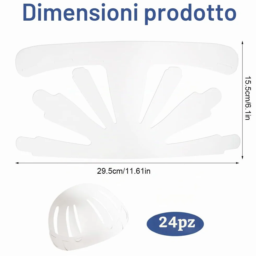 24 Pezzi Supporto Interno per Cappelli, Inserti per Cappellini da Baseball, Supporto Interno per Cappelli da Baseball, Cappucci Interni di Supporto per Cappellini da Baseball, per Casa Negozio