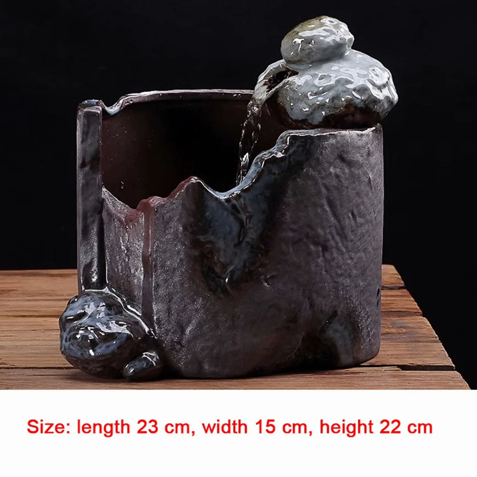 Fontana da Interno Cascate for interni Fontane Colonna Vaso in ceramica Fontana da tavolo Feng Shui Fontana da tavolo con pompa automatica I migliori regali for la casa for amici o famiglia Fontanella