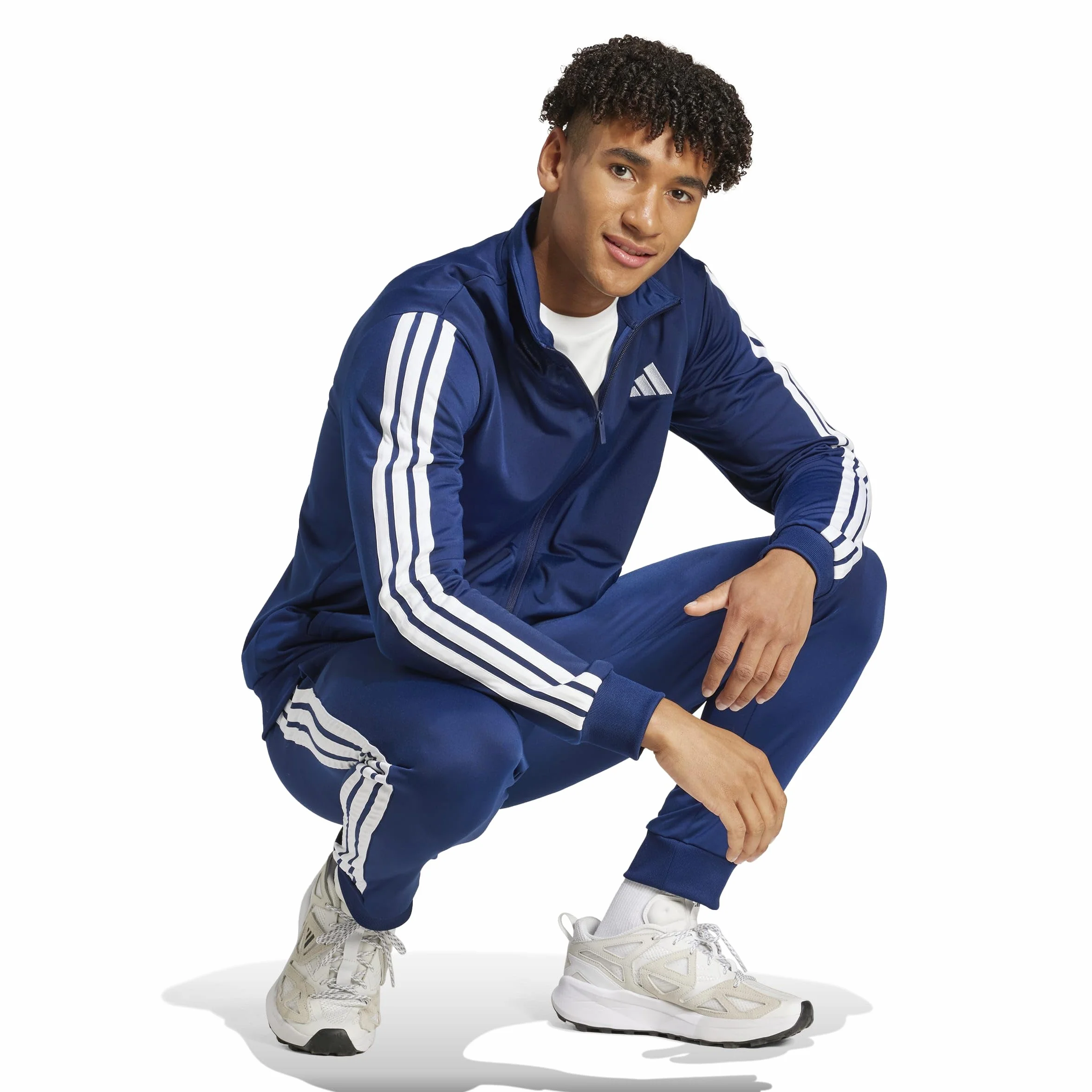 Adidas Uomo Sportswear Basic 3 Stripes Tricot Tracksuit