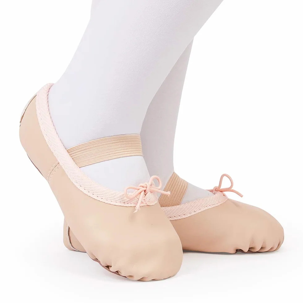 Scarpette da Danza Classica in Pelle per Bambina Ragazze e Donna