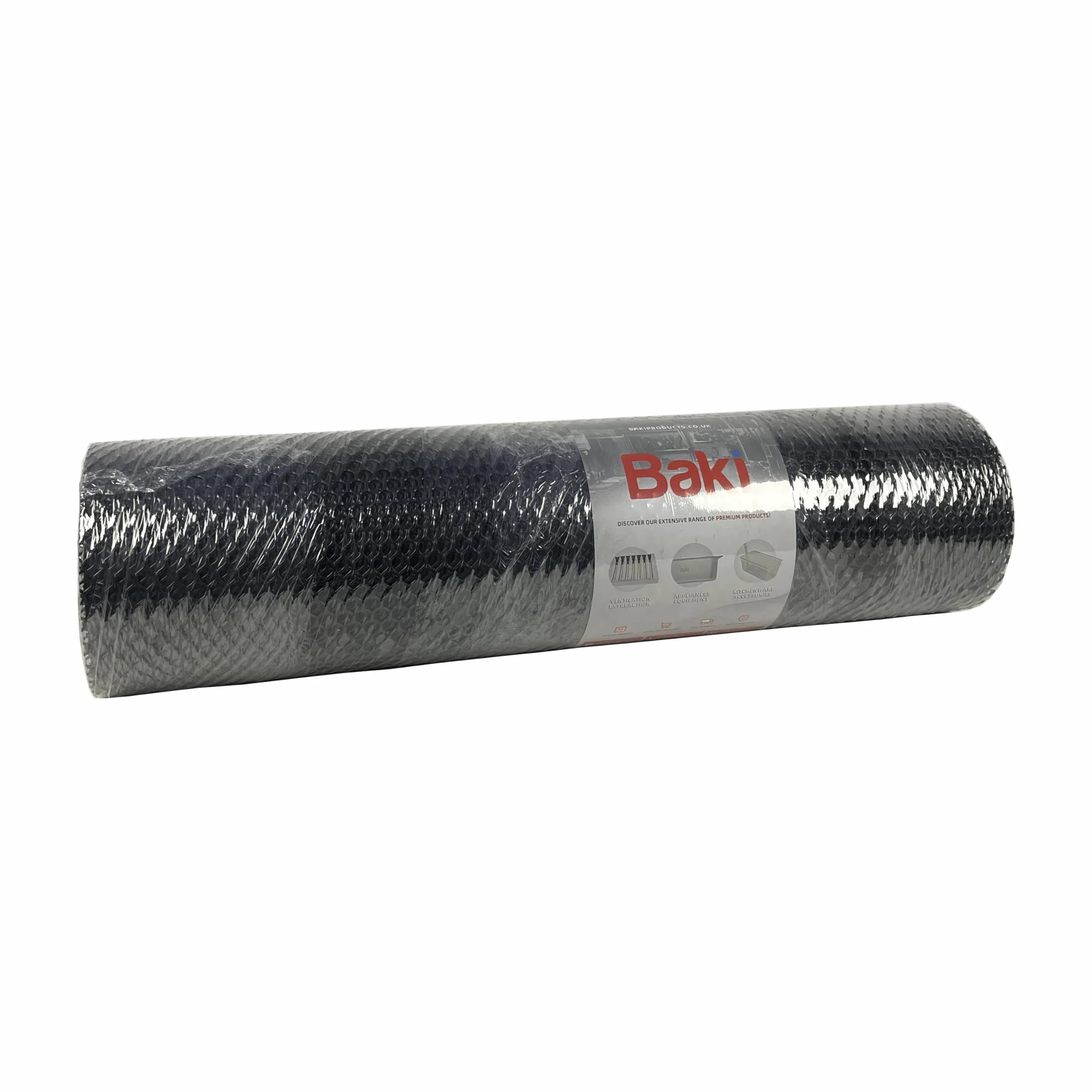 Baki Rivestimento per mensole da bar in rete di vetro 60 cm x 10 m nero