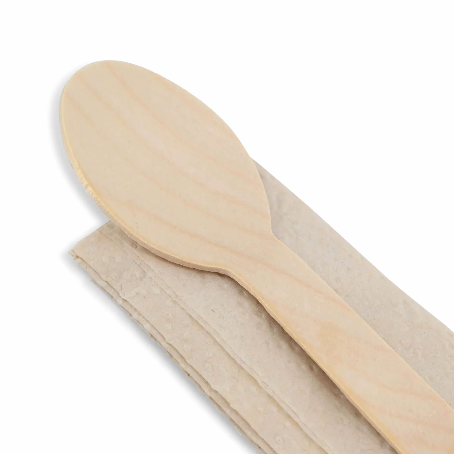 BIOZOYG Set posate legno 16 cm biodegradabile 500 Pezzi