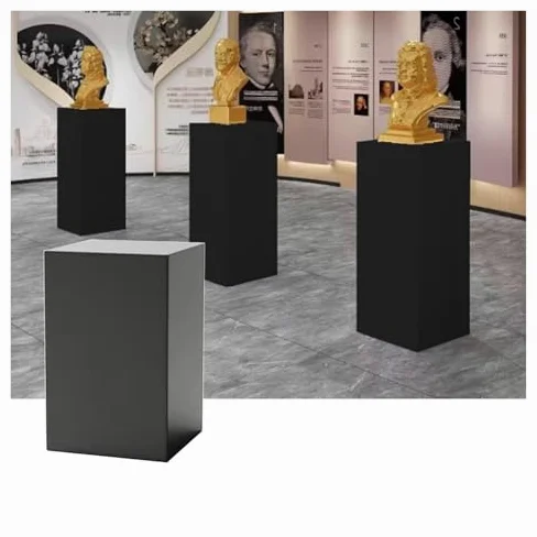 Supporti a piedistallo per decorazione eventi, forti colonne cubiche portanti per sculture nuziali e espositore da tavolo da dessert