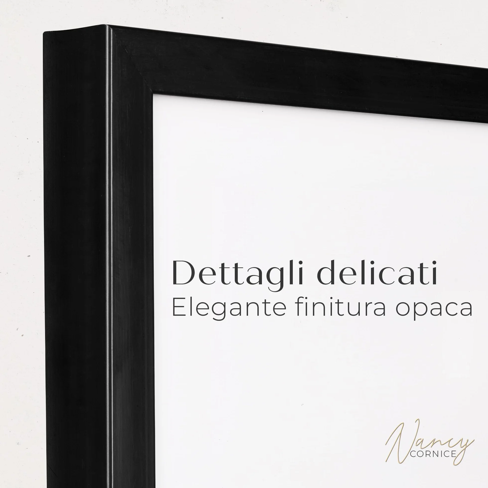 Cornice per foto 32x45 cm nera -Vetro acrilico infrangibile - Cornice da parete in plastica resistente per foto, poster, puzzle e certificati - Prodotta in Europa - Nancy