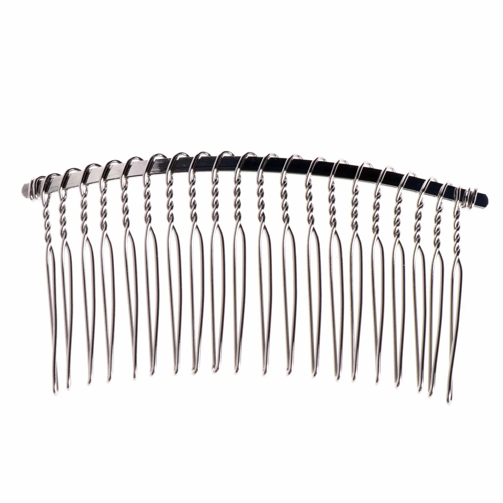 FAI DA Te Clip di Capelli in Metallo Bianco Velo da Sposa Pettine Laterale 20 Accessori per Capelli da Sposa Oro