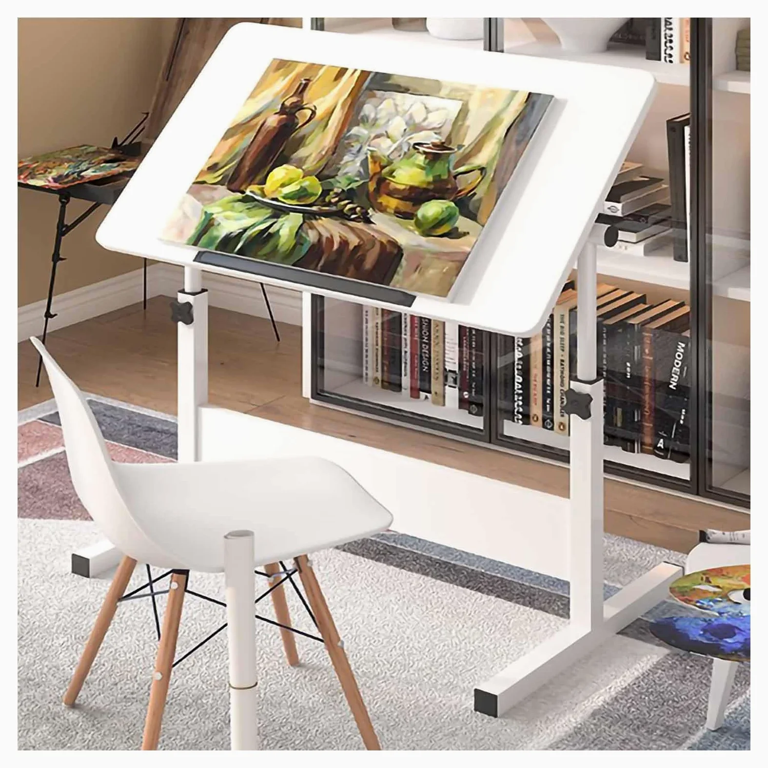Tavolo da disegno con piano inclinabile, altezza regolabile scrivania per studio, artigianato artistico e scrittura, mobili essenziali per artisti per Creativit