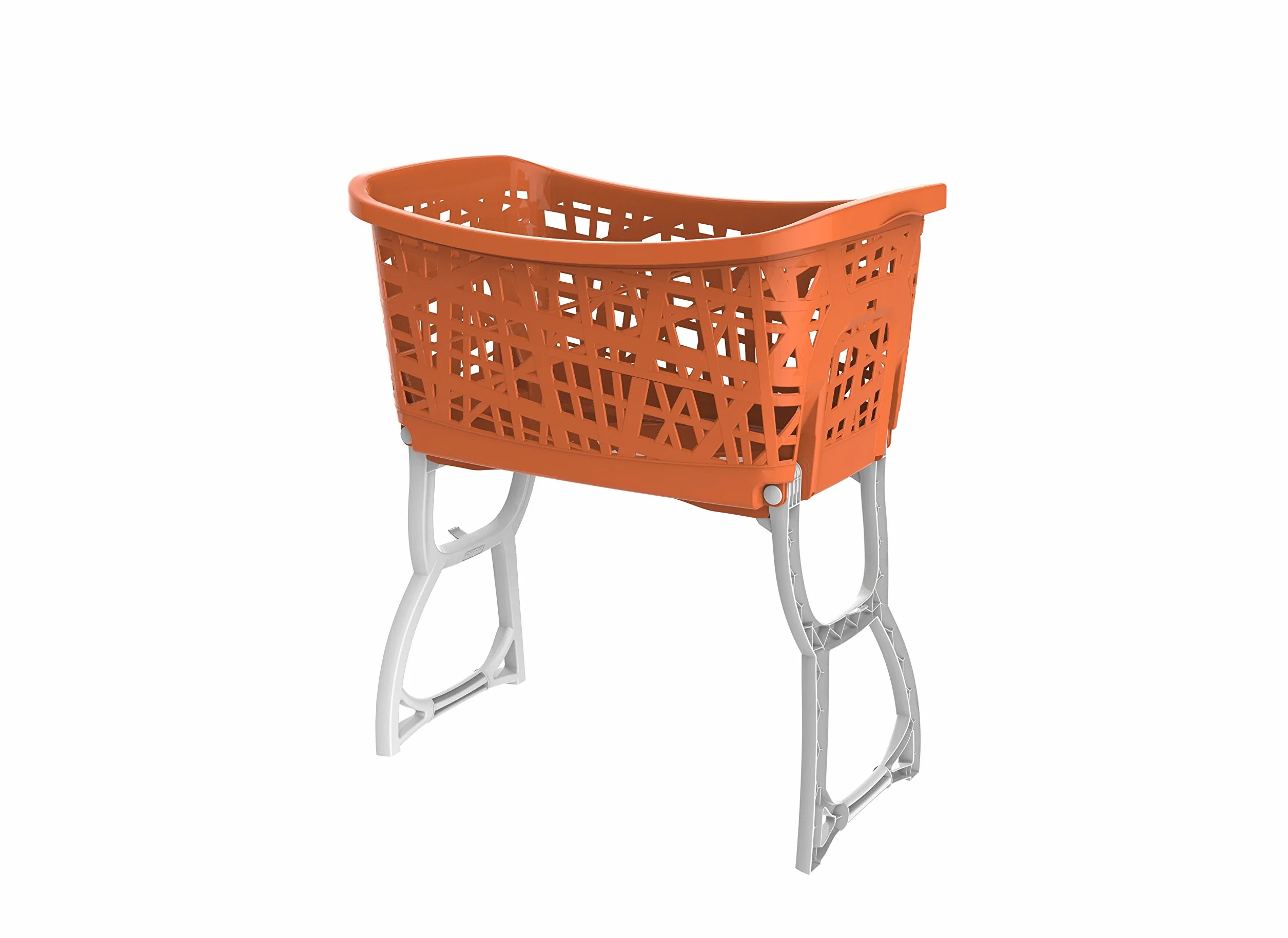 Cesta per bucato, Gambe reclinabili, Stand up, in Resina, Blu, 60,5x39,5x43 /65h cm, 44 lt