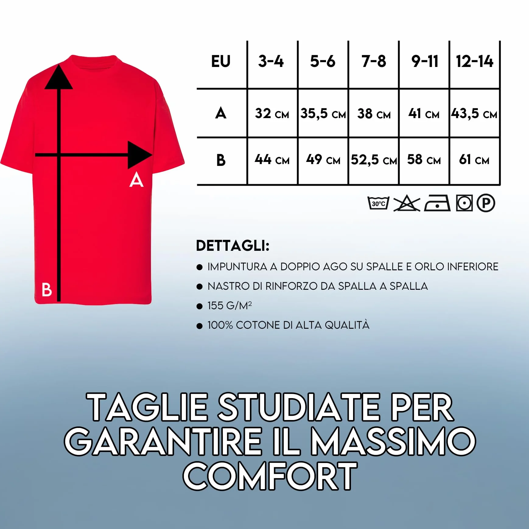 T Shirt Bambino Ragazzo Maniche Corte 100% Cotone Leggera Morbida Traspirante Girocollo Rinforzato 2-14 Anni