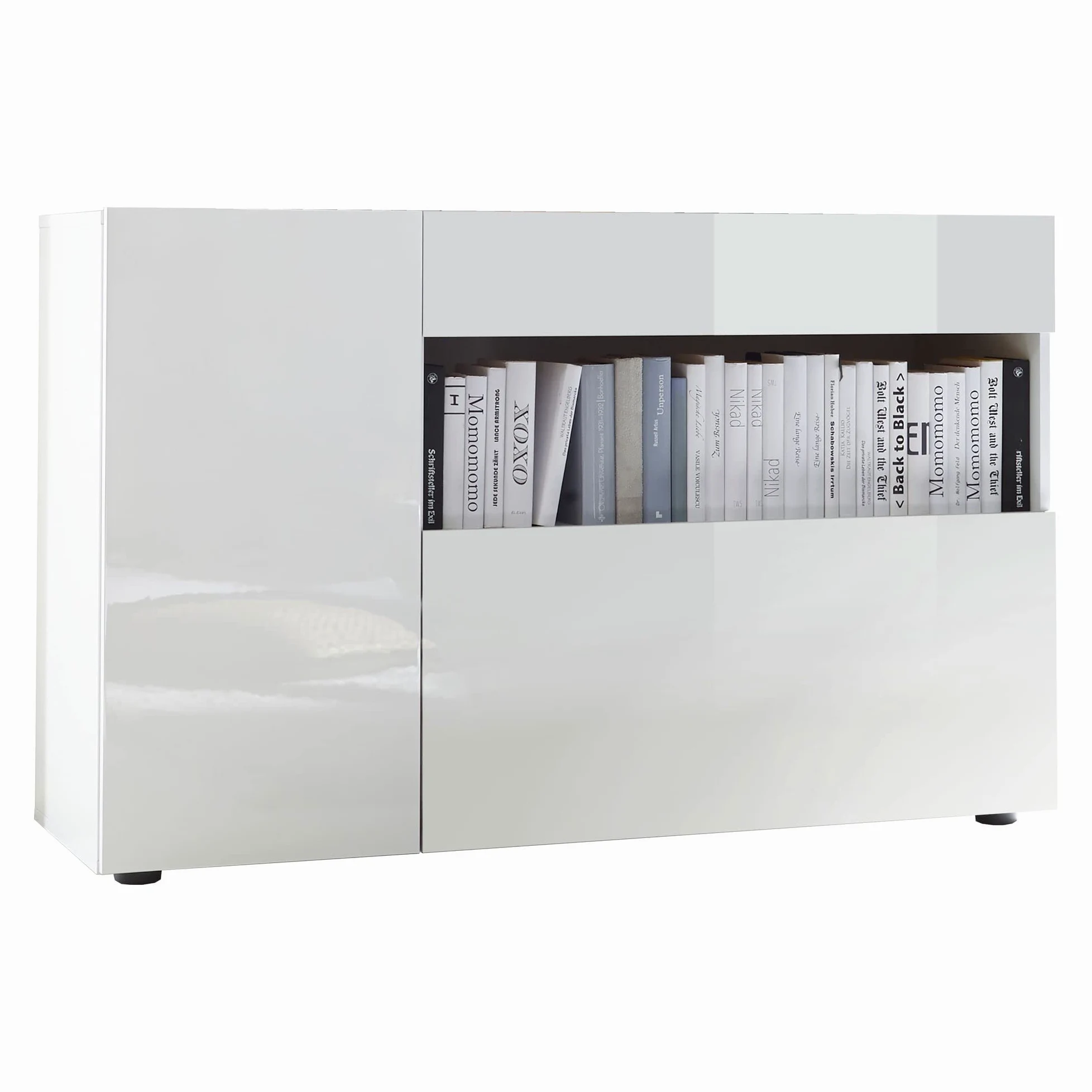 Web Convenienza Mobile Ingresso Moderno - Made in Italy - Collezione Nice - Mobiletto Contenitore con Struttura Bianca per Soggiorno (Bianco)