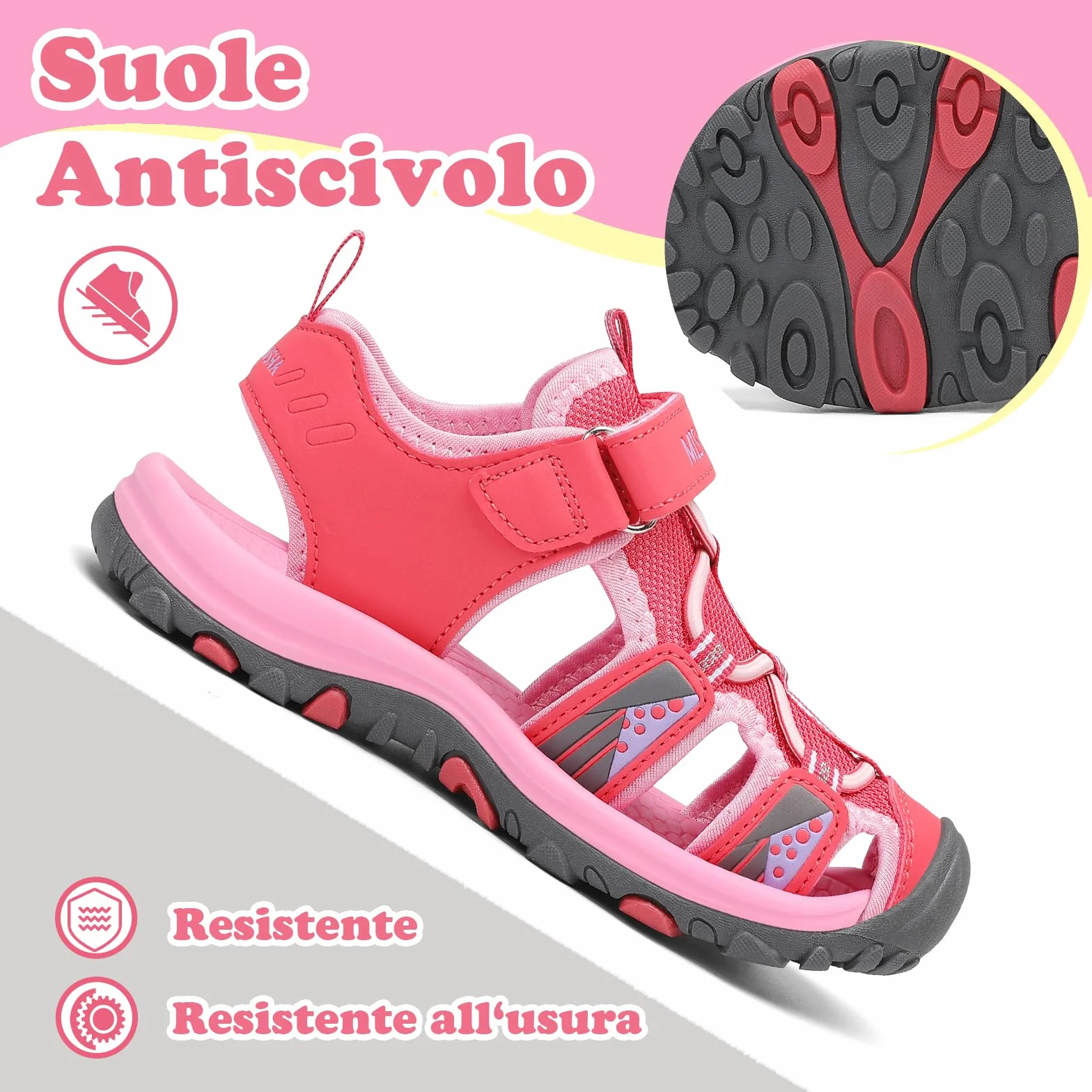 Mishansha Sandali Sportivi Estivi Bambina Bambini Scarpe Trekking Ragazza Traspirante 24-39 EU