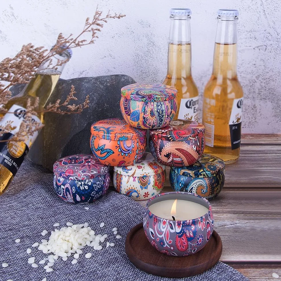 Giftpot Kit per Fabbricazione Candele, DIY Set Regalo 480g cera d'api, 8 Crogiolo, 4 Oli Essenziali, 50 Stoppini, 2 Stampi
