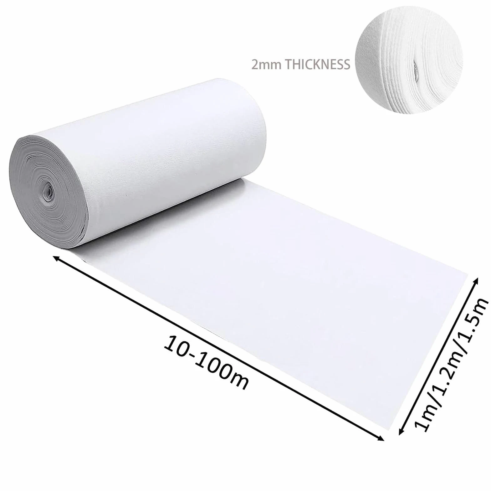 Tappeto bianco per corridoio nuziale, spessore 2 mm, resistente all'usura, tappeto antiscivolo per eventi, per feste, matrimoni, balli, affari, decorazione da spiaggia