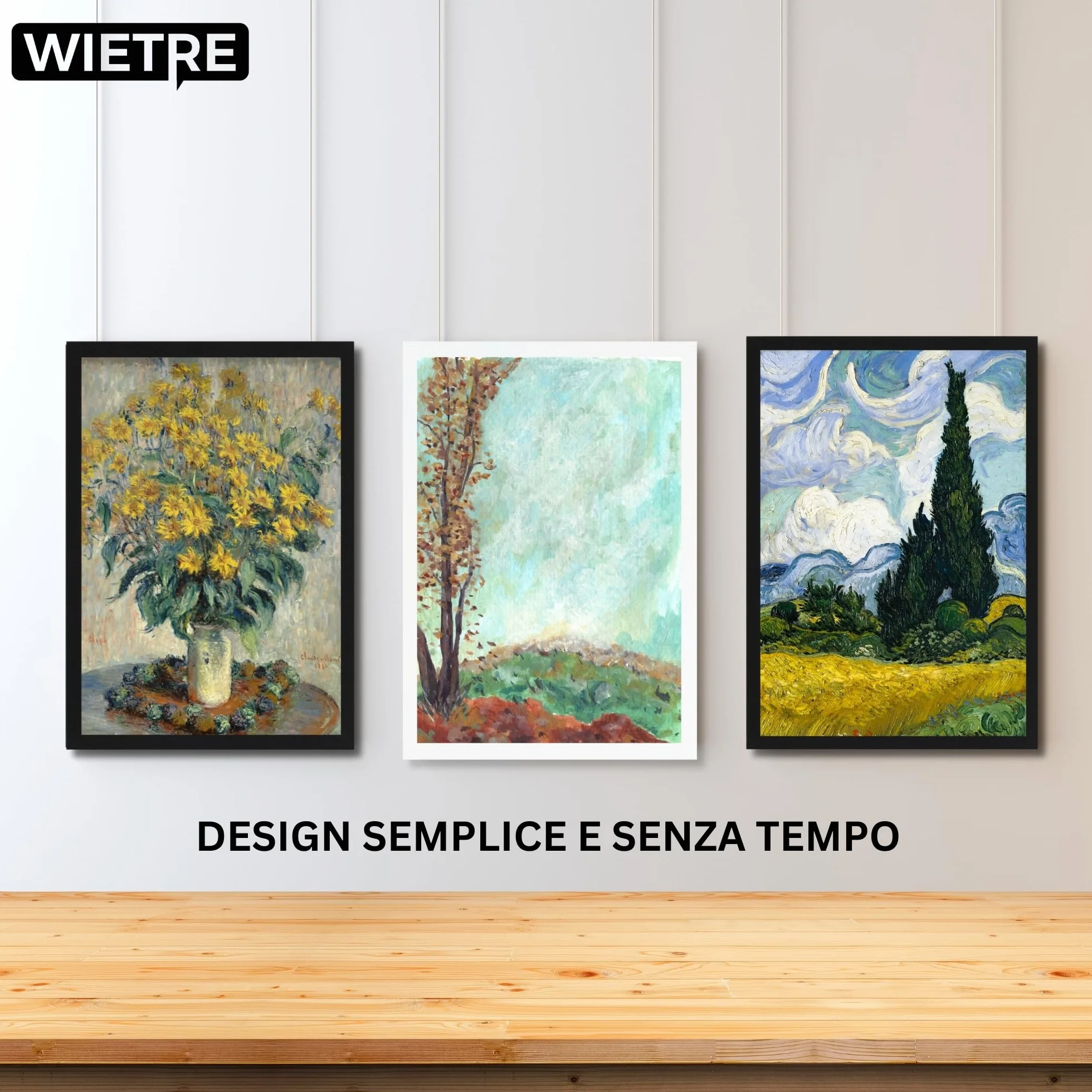 Cornice portafoto A4, 21 x 30 cm, in legno MDF nero, cornice per poster, vetro acrilico infrangibile, da appendere e appoggiare, per foto, immagini e poster