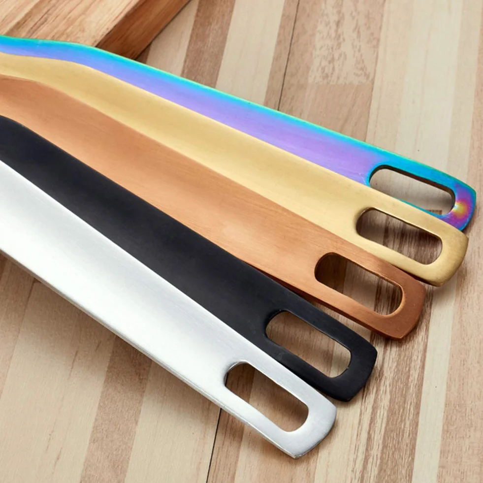 Set di Utensili da Cucina, Set di Utensili da Cucina da 6 Pezzi, Con Foro per Appendere Spatola Resistente al Calore in Acciaio Inossidabile/ Pala Fessura/ Servitore per Noodle