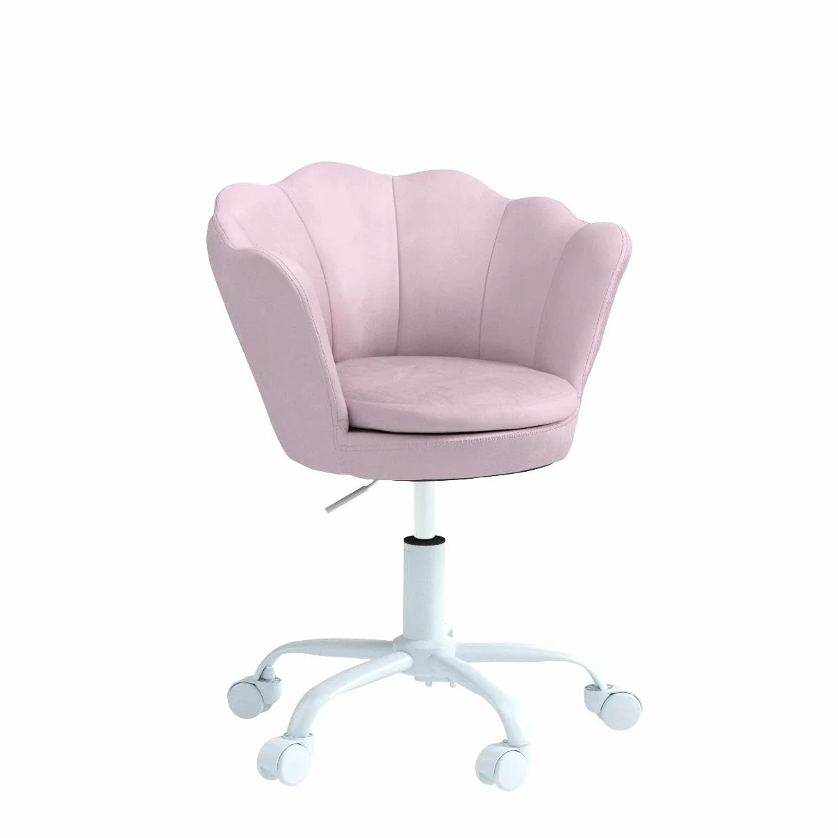 Wahson Sedia da Scrivania per Bambini Poltrona Girevole in Velluto Regolabile in Altezza Sedia da Studio per Cameretta Ragazza (Rosa Chairo)