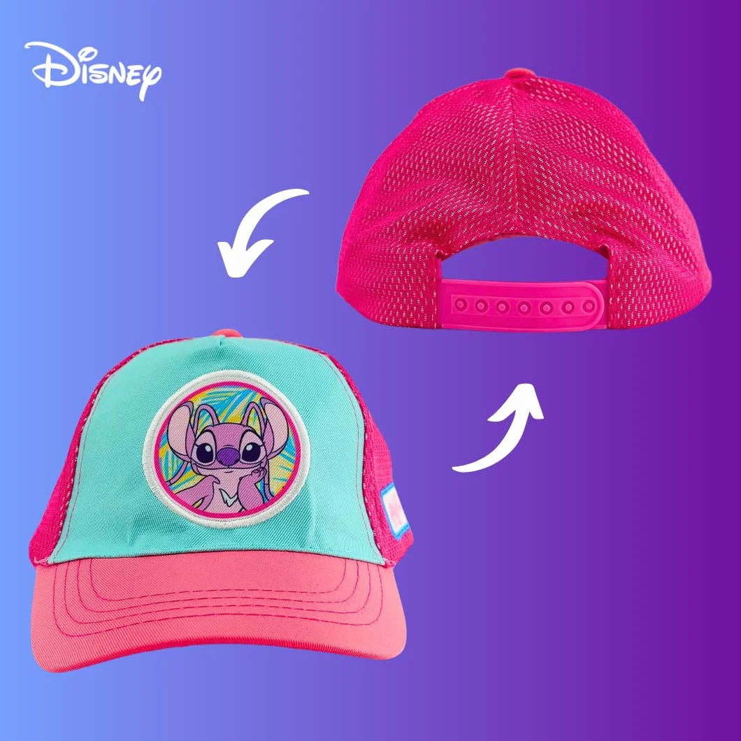 Disney Stitch Cappello per Ragazze Berretto da Baseball Motivo Stitch e Angel Estivo Bambini Regalo