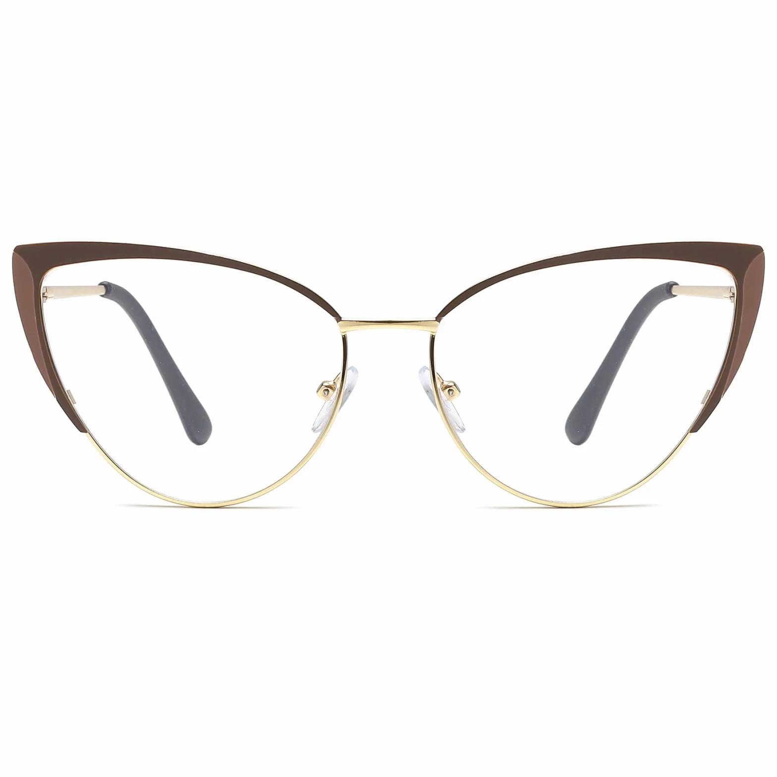 Occhiali Luce Blu Donna Occhi di Gatto, Montatura Occhiali da Vista Metallo Anti Affaticamento per Computer Gioco Lettura
