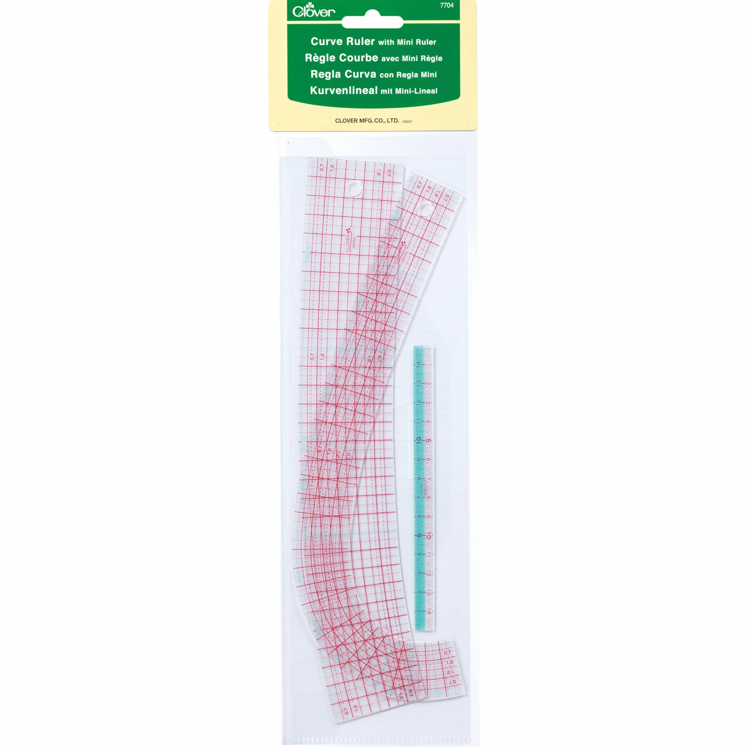 Clover CL7704 Righello curvo plastica colorato