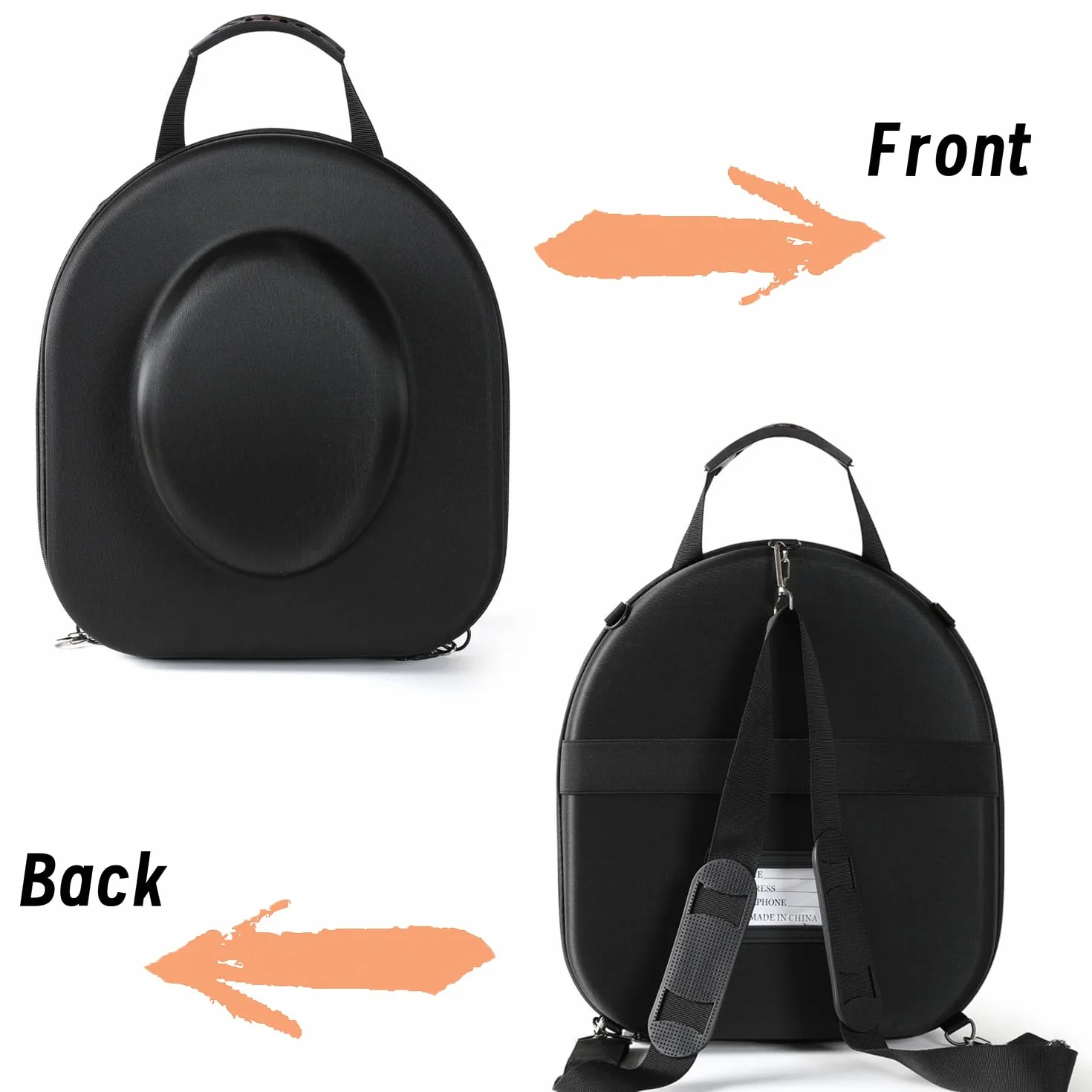 Porta Cappellini da Viaggio,con Tracolla Regolabile e Maniglia per Il Trasporto,per riporre cappellini,Nero