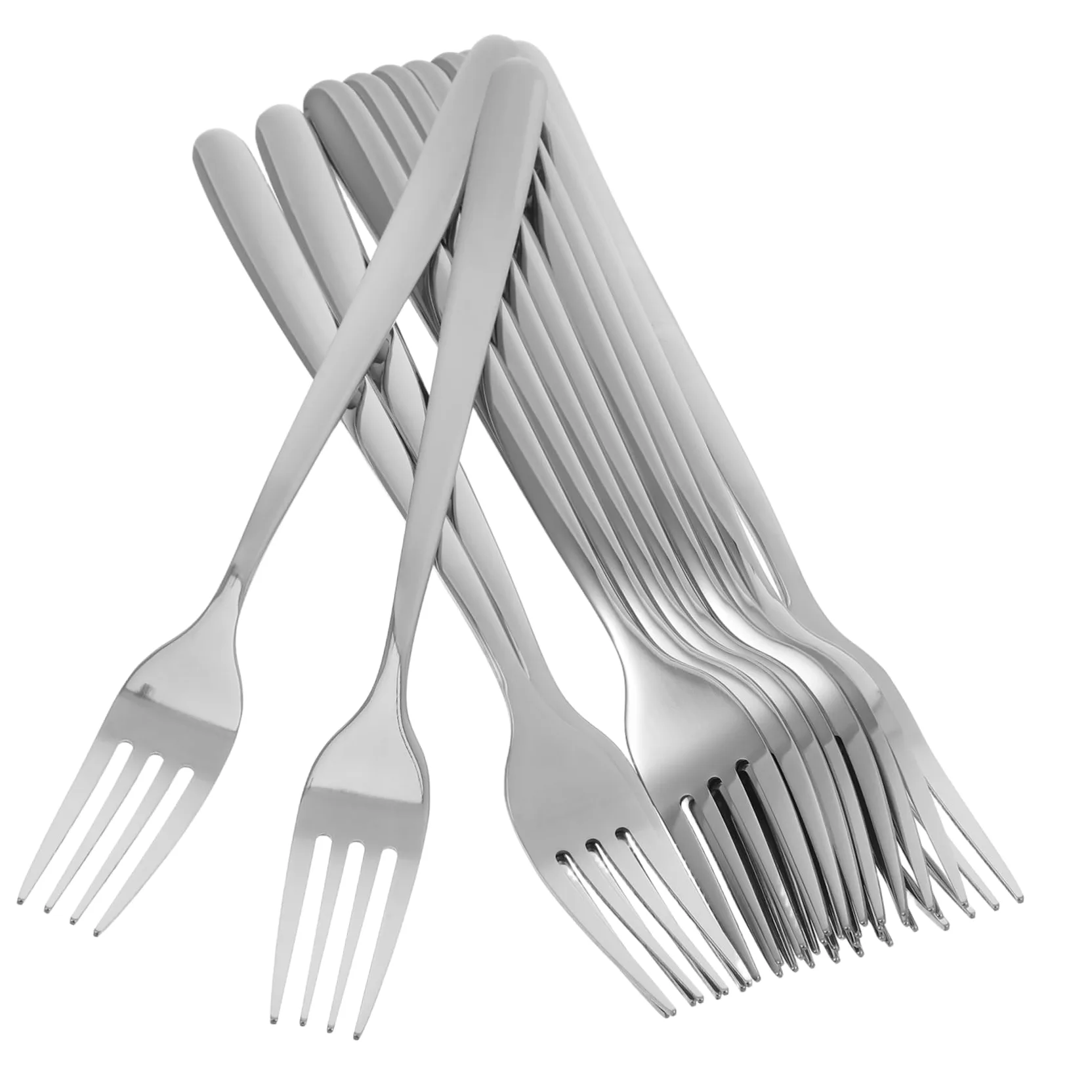 DECHOUS 12 Pezzi Di Forchette Per Posate in Acciaio Inossidabile, Set Di Forchette Per Cena Di Nozze, Lavabili in Lavastoviglie, Per Casa, Ristorante, Hotel, Posate Moderne Per Antipasti,