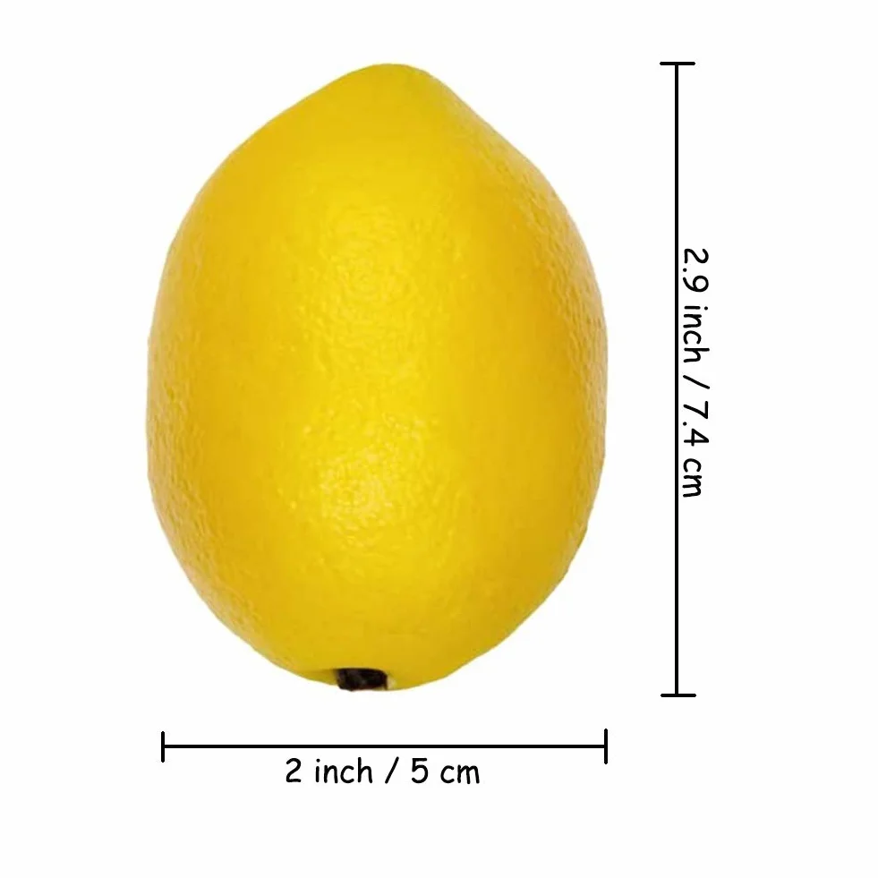 Limoni Gialli Artificiali Frutta Finta Simulazione Realistica 5 Pezzi
