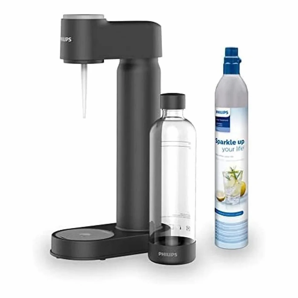 Philips Water GoZero Soda maker Lite ADD4901BK/10, nero, bottiglia d'acqua da 1 l, bombola di CO2 da 60 l