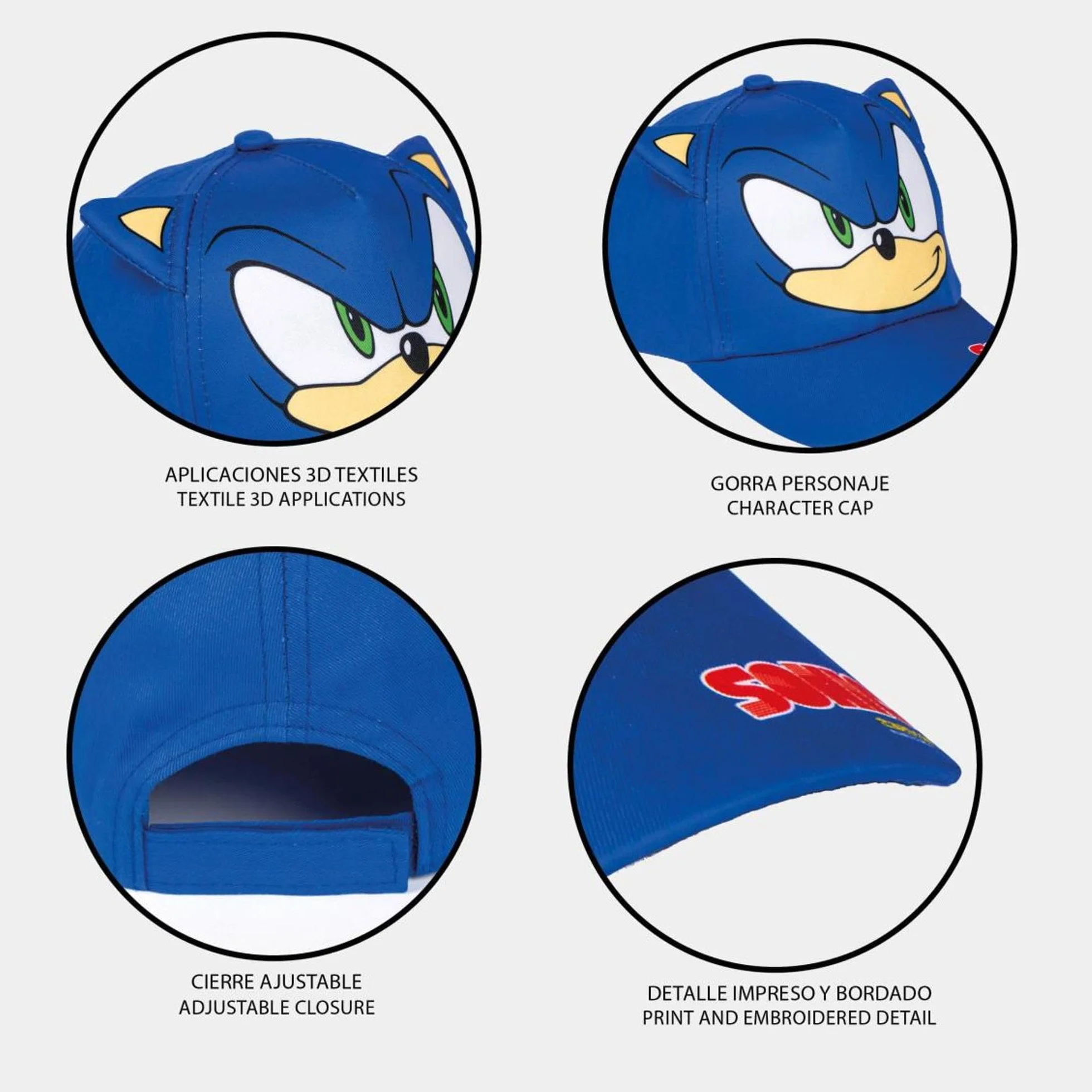 Cappellino Sonic per Bambini CERDÁ LIFE'S LITTLE MOMENTS Blu 53 cm Cotone Poliestere