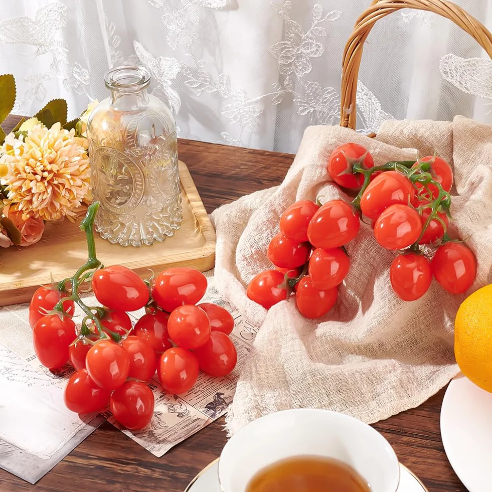 PH PandaHall 2pz Pomodori Finti Frutta Artificiale Realistica Rosso Decorativa per Cucina